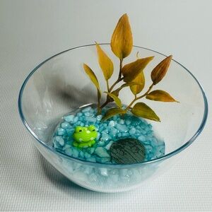 Hand Crafted Resin Mini Frog Pond